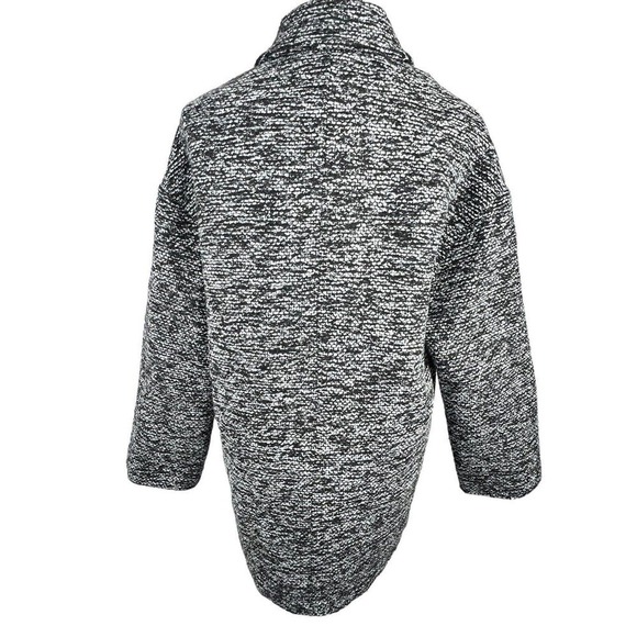 ASTR The Label Black Gray Marled Tweed Coat Size XS Asymmetrical Zip - Picture 12 of 16